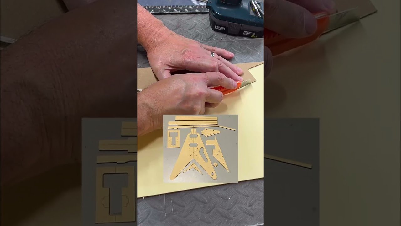 As I Was Setting Up the Neck, I Decided to Try a V #guitarbuild